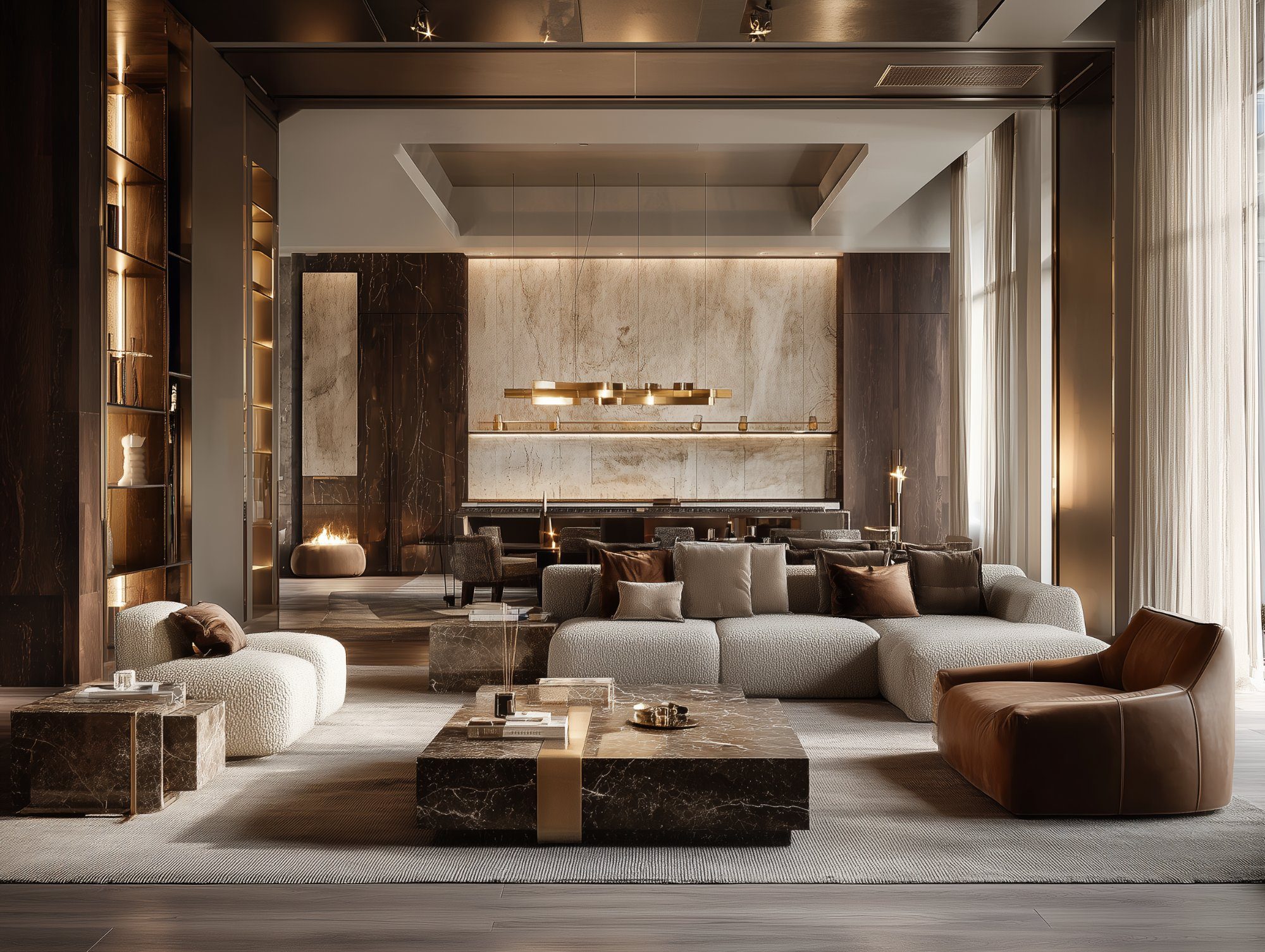 Luxury living room with Italian furniture