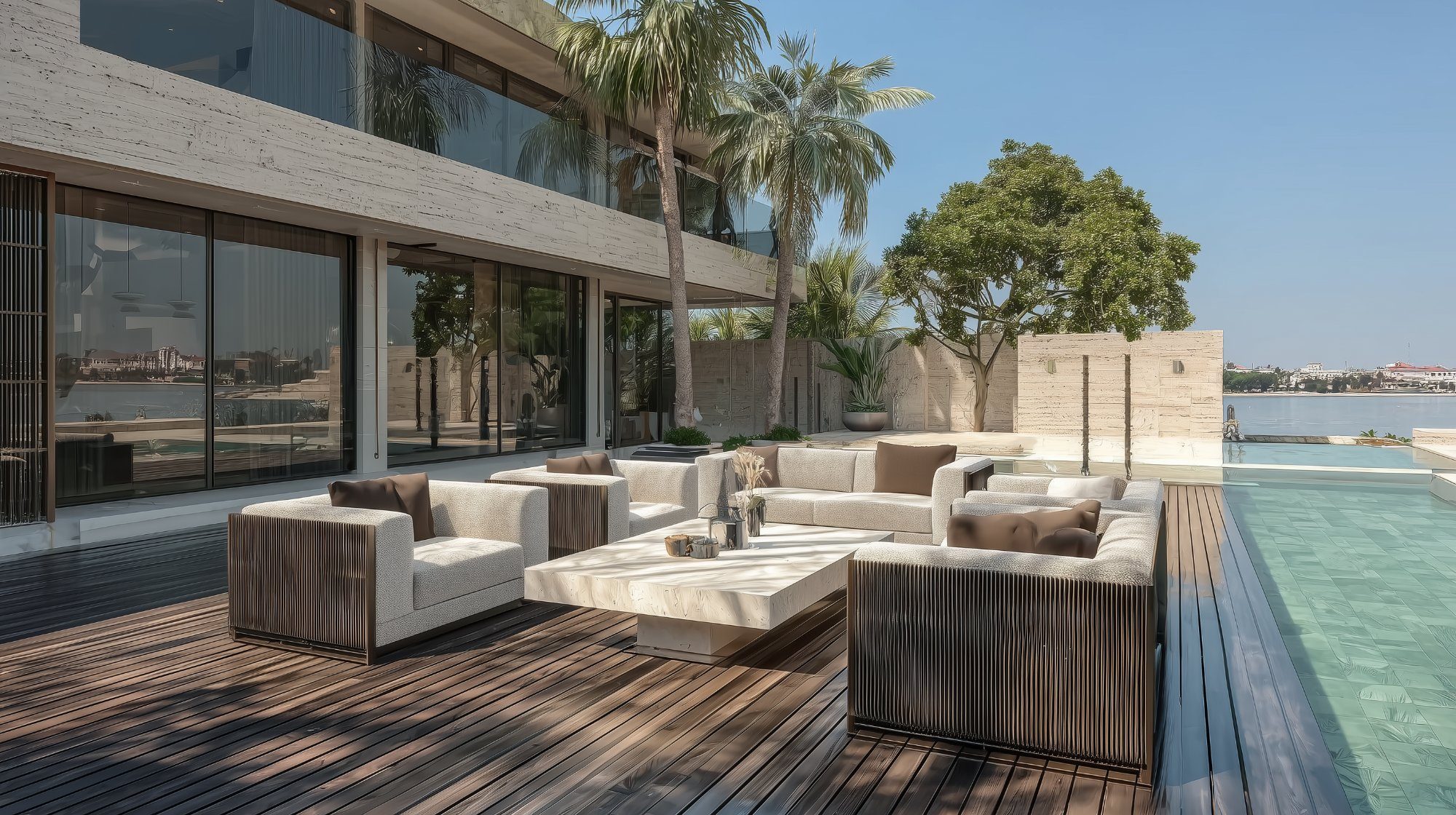 Outdoor terrace with pool